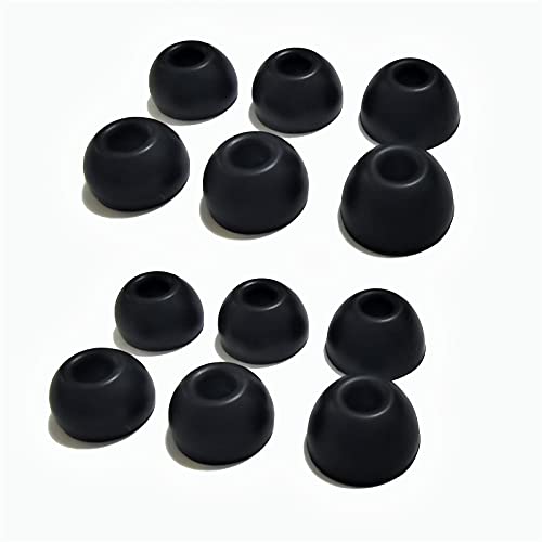 Luckvan Silicone Ear Tips for Beats Fit Pro/Beats Studio Buds Tips Replacement Ear Tips for Beats Earbuds 6 Pairs LMS (Black)