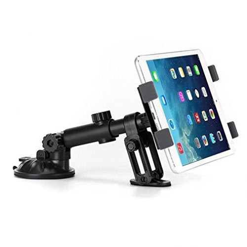Premium Car Mount Dash Holder Swivel Cradle Stand Dashboard Dock Strong Suction for iPad 4, Air, 2, Mini, 2, 3, 4, Pro 10.5, 12.9, 9.7 - Lenovo Moto