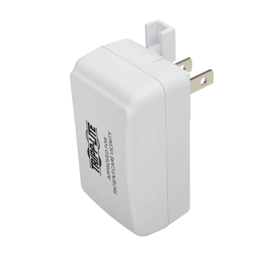 Tripp Lite USB Tablet Smartphone Wall Charger Hospital-Grade Medical 1-Port 2.5A (U280-001-W2-HG), White