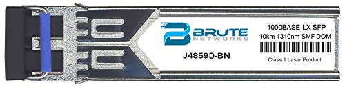 Brute Networks J4859D-BN - 1000BASE-LX 10km SMF 1310nm SFP Transceiver (Compatible with OEM PN# J4859D)