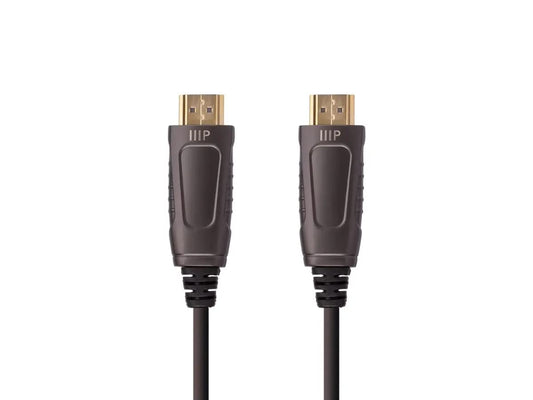 Monoprice 8K Ultra High Speed Fiber Optic Certified HDMI Cable - HDMI 2.1, 8K@60Hz, 4K@120Hz, 48Gbps, HDR, VRR, Active Optical Cable (AOC), 49ft