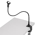AURAY Microphone Arm Stand Long 20'' Sturdy Gooseneck Mic Stand Adjustable Microphone Arm Stand with Clamp - Flexible Mike Stand Podium Compact Mic