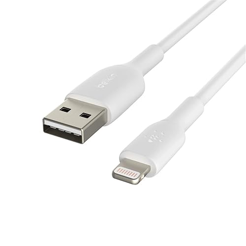 Belkin BoostCharge Lightning Cable - 6.6ft/2M - MFi Certified Apple iPhone Charger USB to Lightning Cable - iPhone Cable - iPhone Charger Cord…