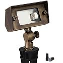 COLOER Cast Brass 12V Flood Light, Low Voltage Flood Light Outdoor with Adjustable Knuckle Mount, Without Bulb, Waterproof Landscape Lighting