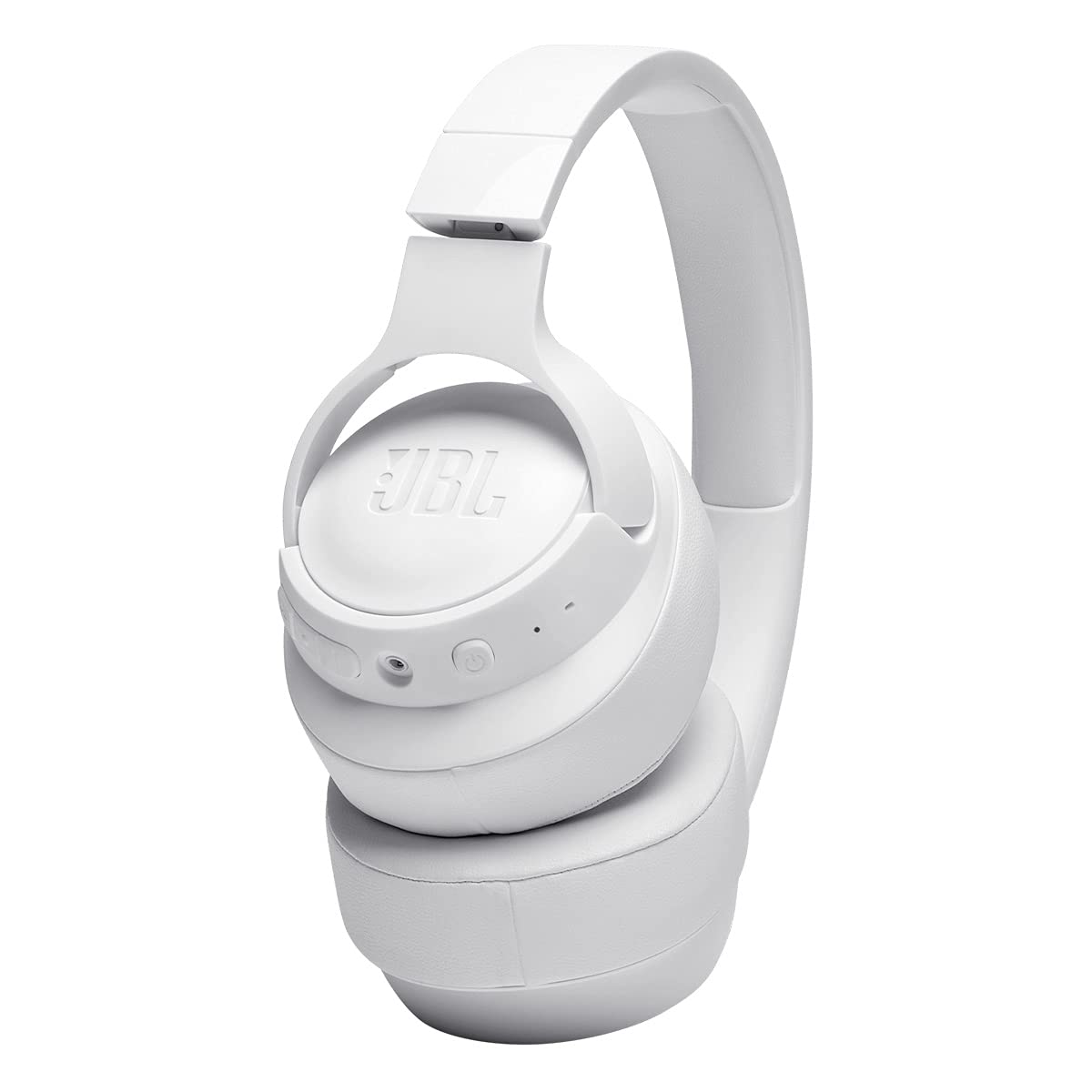 JBL Tune 710BT Wireless Over-Ear Headphones - Bluetooth Headphones with Microphone, 50H Battery, Hands-Free Calls, Portable (White) (Renewed)