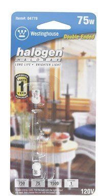 Westinghouse Double-Ended Halogen Bulb 75 W 750 Lumens T3 3-1/6 In. Clear Carded