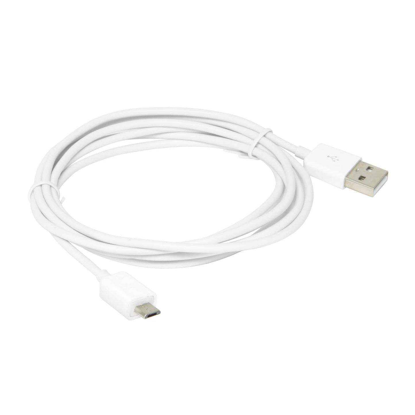 USBGear 6ft USB 2.0 Type-A to Micro-B Cable (White) - High-Speed Data Transfer & Charging - Connects Micro-USB Devices to PC, Mac, or USB Hub