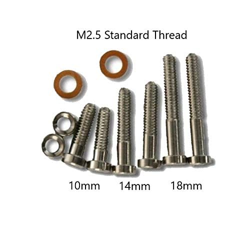 Aluminum Turntable Headshell Cartridge Mounting Screws Nuts & Washers M2.5 10mm 14mm 18mm