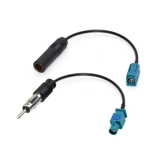 UltAlt 2 Pack Car Stereo Radio Antenna Adapter Fakra Z Male Female to DIN Plug Connector Cable for Pioneer Kenwood Aftermarket Stereo Radio FM AM Head