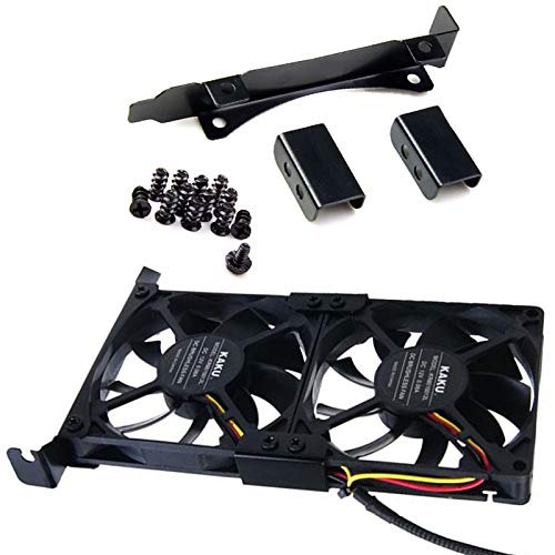 Dual Fans Mount Rack PCI Slot Bracket for Video Card 2x8cm/thickness 15mm Fans