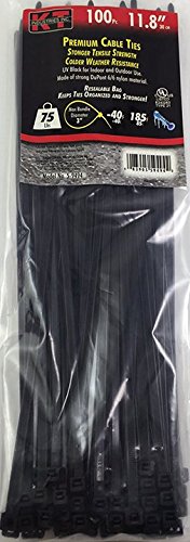 K-T Industries 5-9494 - 11.8" STANDARD DUTY, UV BLACK, 100/PK
