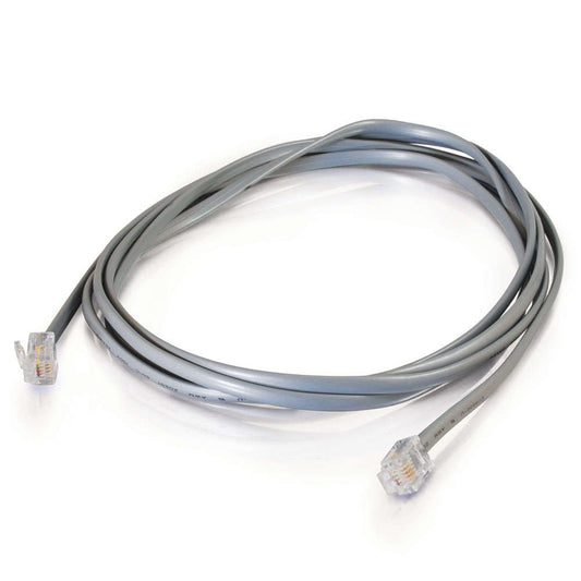 C2G 83867 10M RJ11 6P4C Straight Modular Internet ADSL Cable, Cable Suitable for High Speed Internet, Broadband Router, Modem, Phone Socket