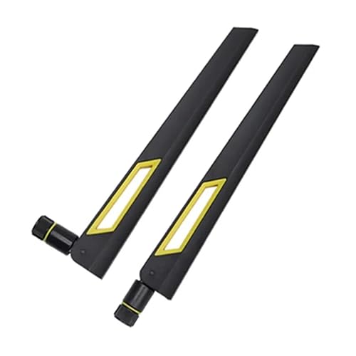Black and Gold 10dBi Dual Band Signal Booster Wi-Fi Antennas (2.4GHz/5GHz-5.8GHz) with RP-SMA Male Connector for Wireless Camera, Router, Hotspot - 2