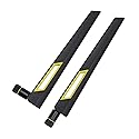 Black and Gold 10dBi Dual Band Signal Booster Wi-Fi Antennas (2.4GHz/5GHz-5.8GHz) with RP-SMA Male Connector for Wireless Camera, Router, Hotspot - 2