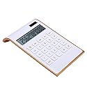 Artyea Calculator, Slim Elegant Design, Office/Home Electronics, Dual Powered Desktop Financial Calculator, Solar Power, 10 Digits, Tilted LCD