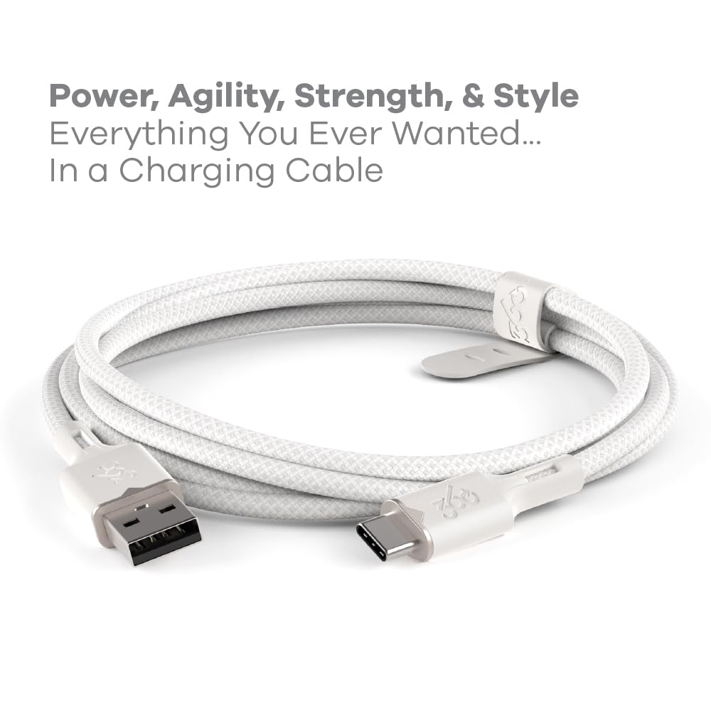 360 Electrical USB-C to USB-A Charging Cable - 5ft, Tangle-Free, Fast Charge Compatible, Ultra-Flow™ Braided, Durable Design