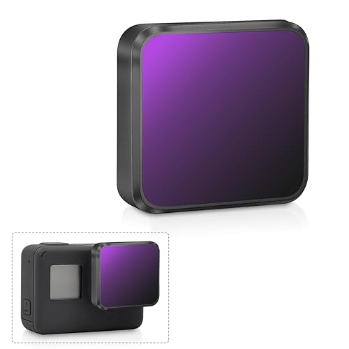 LENSKINS MRC ND4 Filter for Gopro Hero 5 6 7 Black, AGC Optics Glass, 30-Layer Multi-Resistant Coating Neutral Density Filters, Snug Fit GoPro Lens