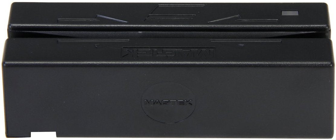 MagTek 21040145 SureSwipe Dual Head Triple Track Magnetic Stripe Card Reader with 6' USB Interface Cable, 60 in/s Swipe Speed, 5V, Black