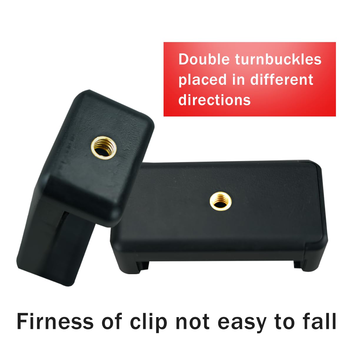 Mobile Phone Mount Holder 360 Degree Rotation Head Phone Clamp for Guitar 1/4-inch Mount 2 Pieces Black
