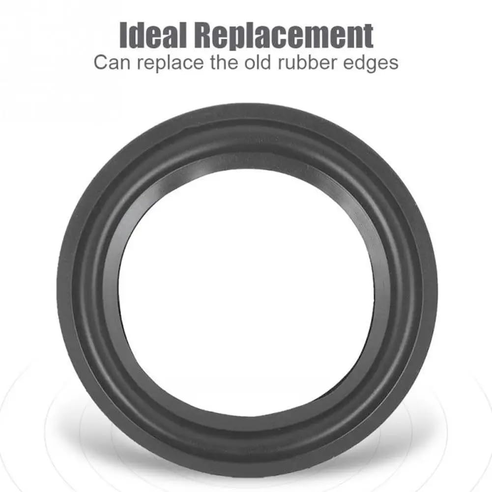 SiyphuNing 2pcs 8inch 8" Rubber Ring Black Speaker Perforated Rubber Foam Edge Surround Rings Repair Kit for Speaker Repair Kit DIY Replacement Parts