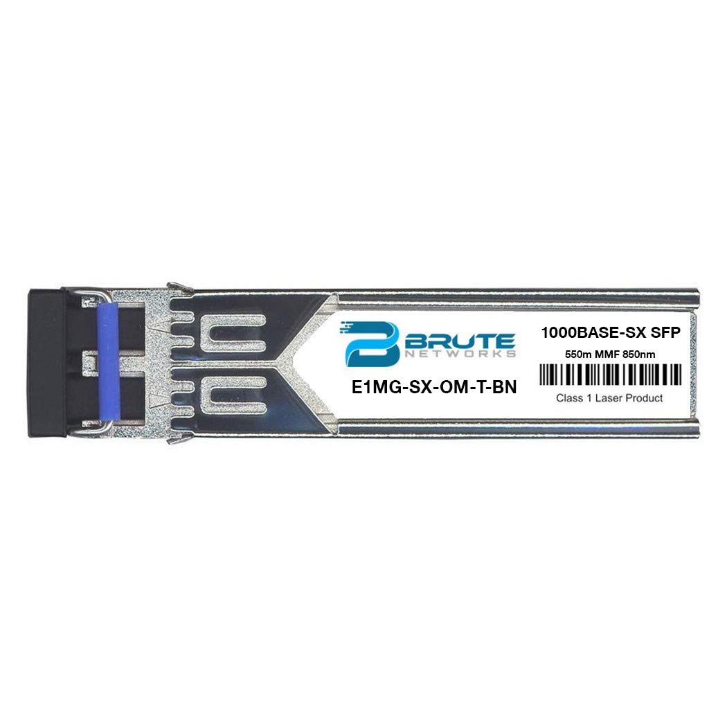 Brute Networks E1MG-SX-OM-T-BN - 1000BASE-SX 550m MMF 850nm SFP Transceiver (Compatible with OEM PN# E1MG-SX-OM-T)
