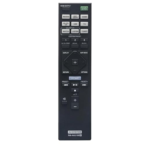 RM-AAU189 Replacement Remote Control for Sony AV Receiver Home Theater System in Living Rooms or Rooms, No programming or pairing needed, Replace
