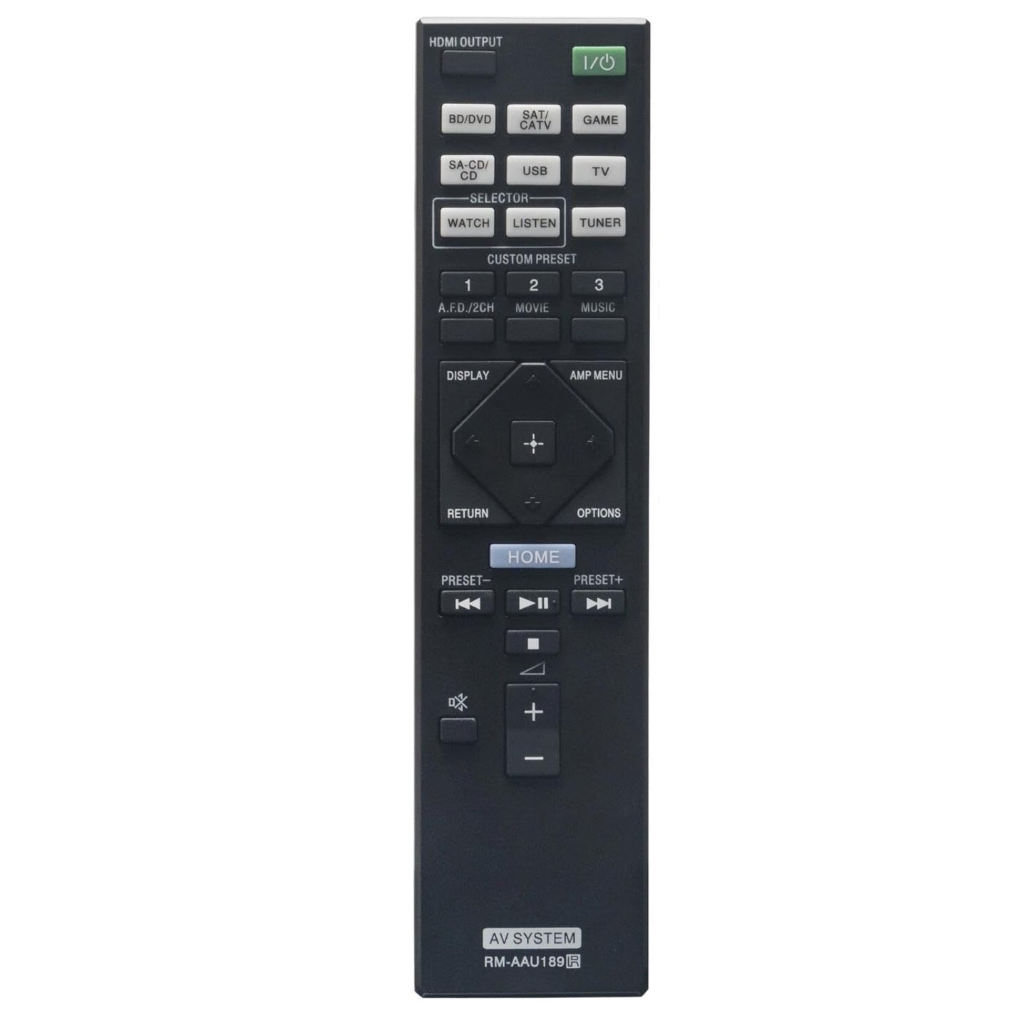 RM-AAU189 Replacement Remote Control for Sony AV Receiver Home Theater System in Living Rooms or Rooms, No programming or pairing needed, Replace
