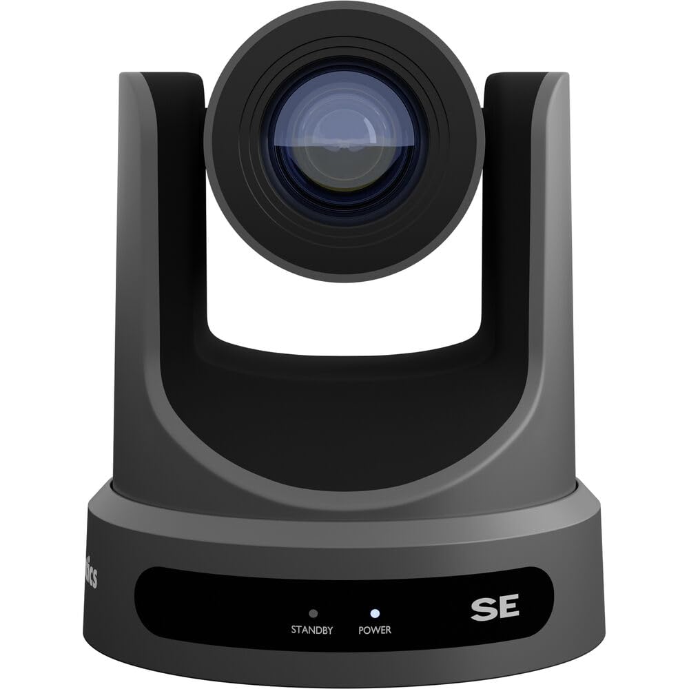PTZOptics Move SE SDI/HDMI/USB/IP PTZ Camera with 20x Optical Zoom (Gray) (PT20X-SE-GY-G3) + Universal Wall Mount (Black) + Lens Cleaning Kit + HDMI