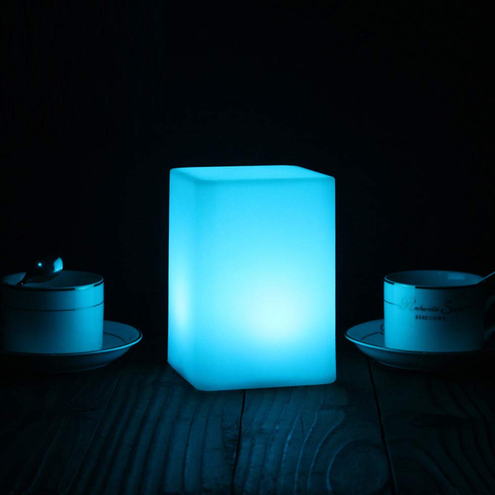 Mr.Go 6-inch Dimmable LED Night Light Mood Lamp for Kids and Adults - 16 RGB Colors - 8 Level Dimming - 4 Lighting Effects - Rechargeable - Remote
