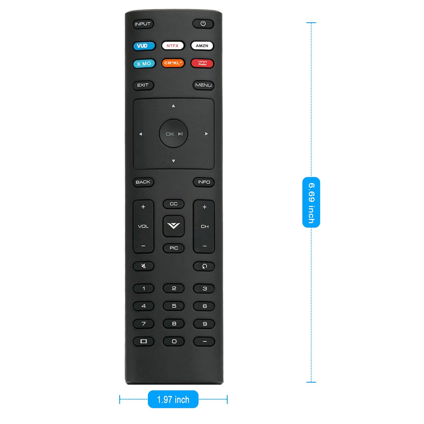 XRT136 Replace Remote Control Applicable for Vizio TV P55-F1 P65-F1 P75-F1 D24f-F1 D43f-F1 D50f-F1 E65-E1