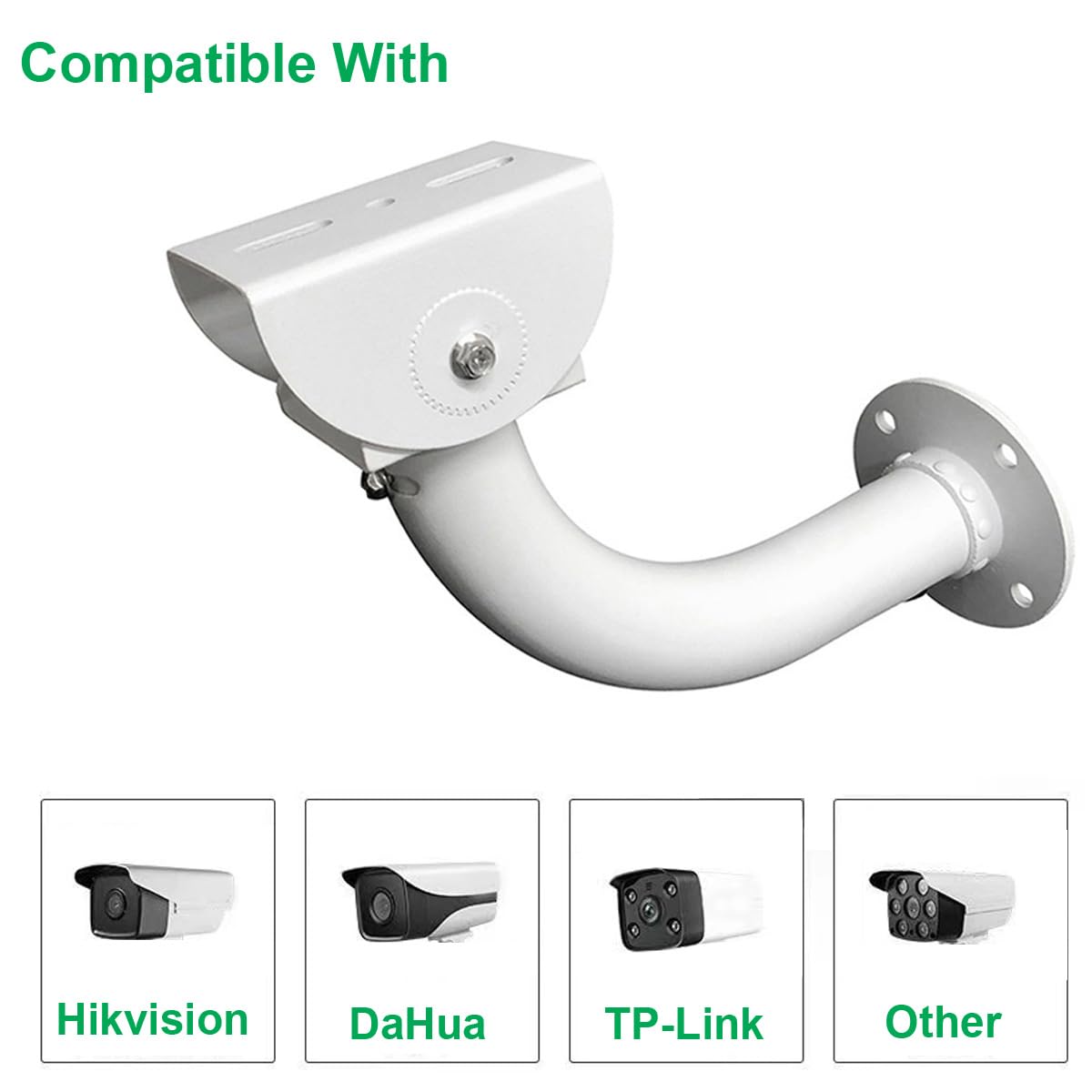 USIDAER Surveillance Security Camera Mount Bracket, Adjustable Universal Wall Mount for CCTV/IP/Dome Cameras with J Shape Mount (1 Pack)