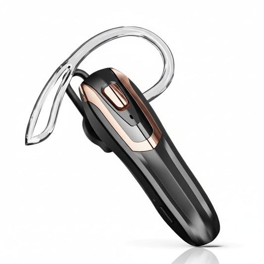 Bluetooth Earpiece Headset V6.0 with Noise Cancelling & 38 Hours Talk Time - Trucker Handsfree Earpiece, Dual Device Pairing, Single Ear Wireless