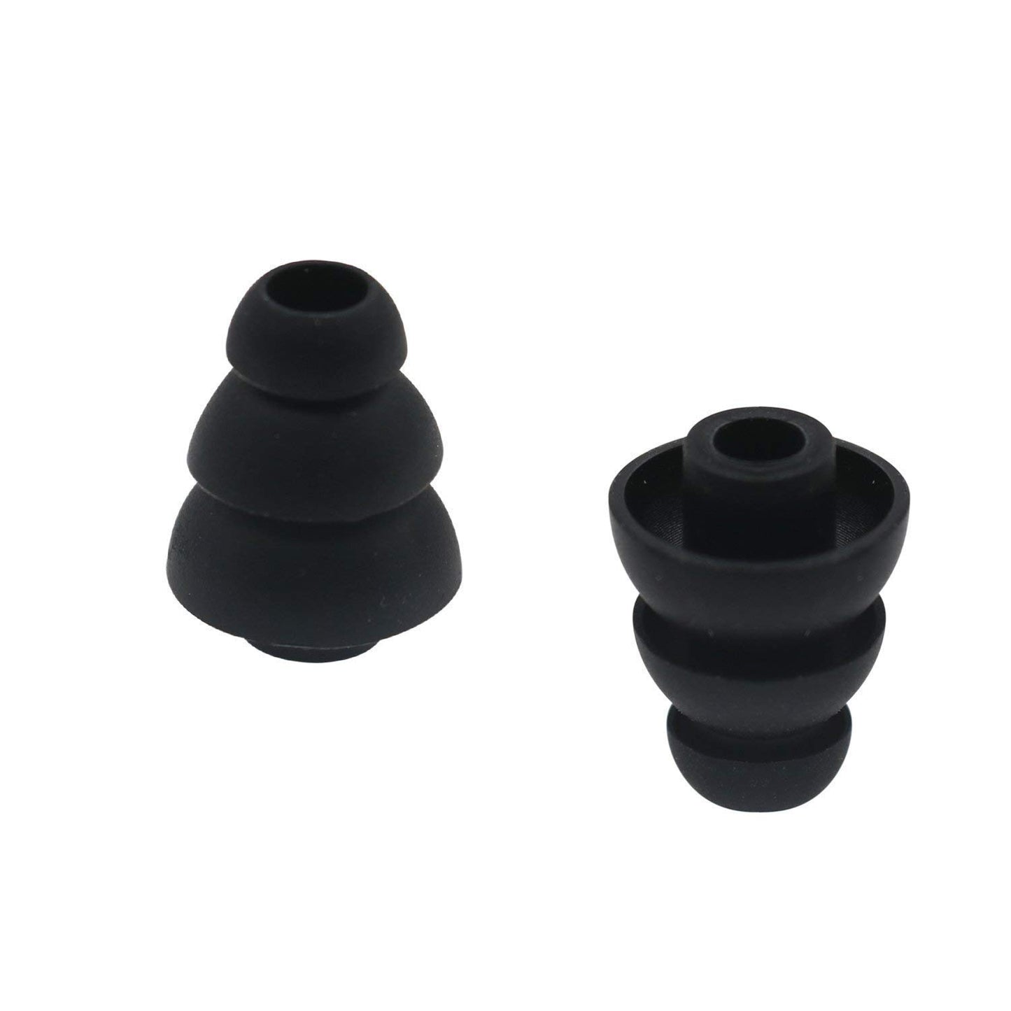 BLLQ 6 Pairs Replacement Triple Flange Conical Ear Tips Earbuds Eartips Silicone Buds for Most in Ear Headphones (Sony Senso Powerbeats Jaybird etc.)
