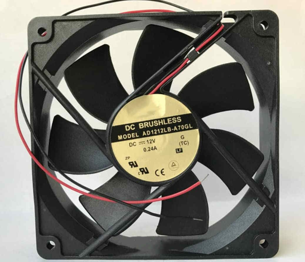 AD1212LB-A70GL DC12V 0.24A 120x120x25mm 12cm 2-Wire Cooling Fan
