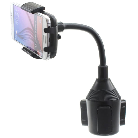 Cup Holder Car Mount for Galaxy A12 A32 A42 A51 A52 A71 A72 Phones - Swivel Cradle Gooseneck Compatible with Samsung Galaxy S20/S21/S22/S23 Plus Ultra