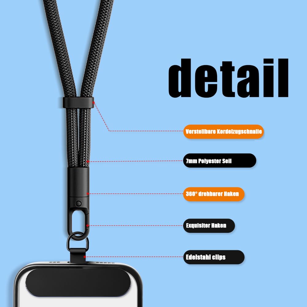 newplenty Phone Wrist Strap Lanyard,Universal Anti-Slip Cell Phone Lanyard with Stainless Patch,Adjustable Wrist Strap for Smartphones (Lilac Purple)