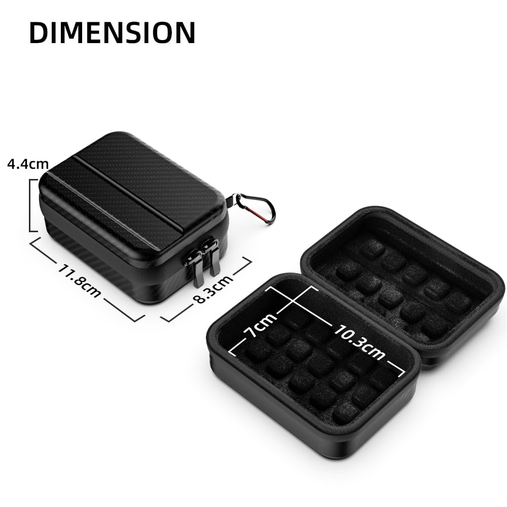 SUREWO Mini Pro Carrying Case for GoPro, Hard Shell Travel Storage Case for Go Pro Hero 13/12/11/10/9/8/7/6/5/4,DJI Osmo Action 5/4/3/2,AKASO and More