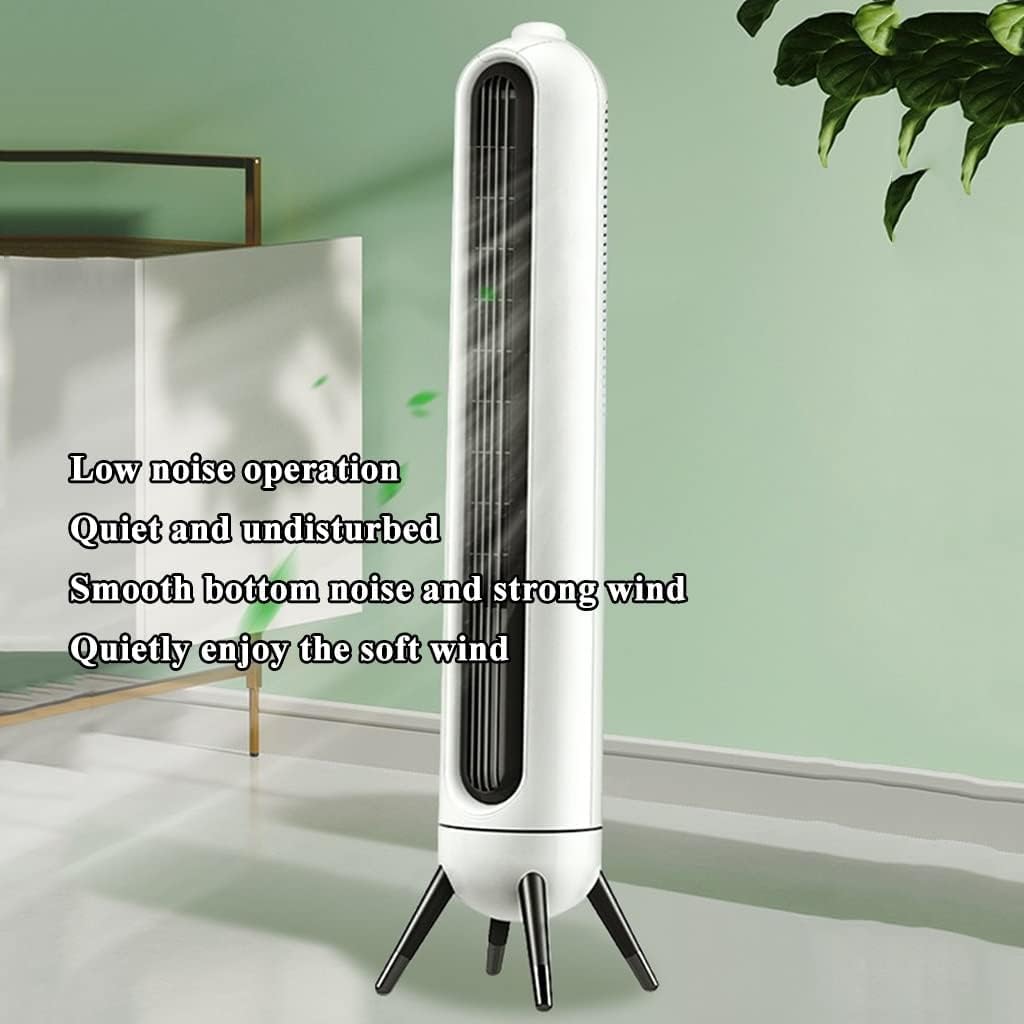 YWangQiang Standing Fan 3 Speed Settings Tower Fan, Standing Fan with Three-Claw Base, Bladeless Oscillating Fan for Home/Office 9H Timer Quiet