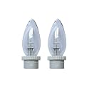 Brite Star Battery Operated Tiffany Warm White Replacement Bulb - 2 Count Flameless Candles with Timer- Perfect for Home Décor