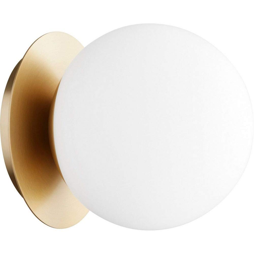 Quorum 339-1-80 Contemporary Modern One Light Wall Mount in Brass - Antique Finish,