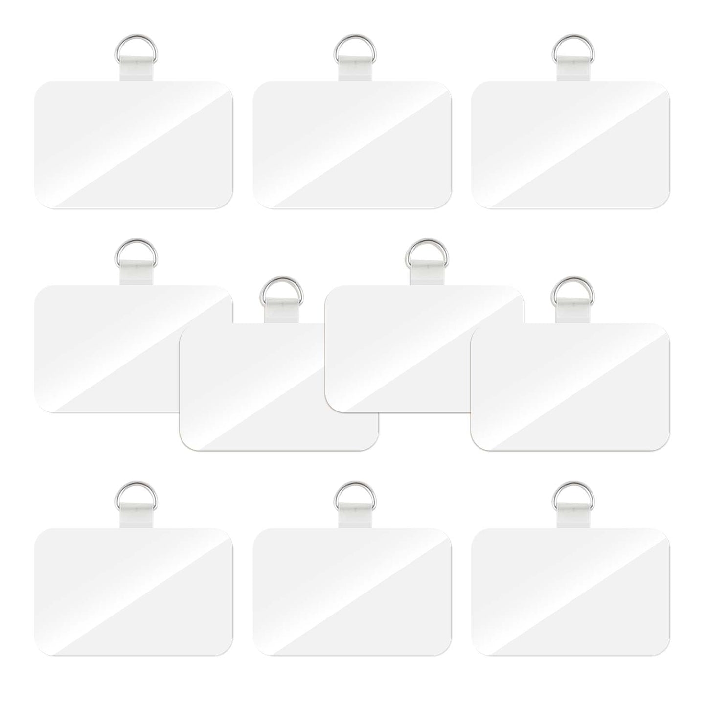 POHFP 10 pack Transparent Phone Tether Tab,Cell Phone Tether Replacement for iPhone Smartphone Case & Other CellPhone Case,No Adhesive,CellPhone Strap