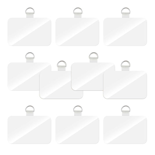 POHFP 10 pack Transparent Phone Tether Tab,Cell Phone Tether Replacement for iPhone Smartphone Case & Other CellPhone Case,No Adhesive,CellPhone Strap