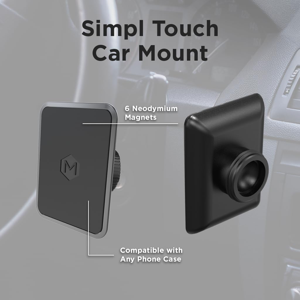 Mighty Mount Magnetic Phone Holder for Car - Magnetic Air Vent Phone Mount, 360 Adjustable Hands-Free Car Phone Holder Ultra Strong Magnets