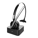 Marnana Bluetooth Headset, V5.2 Trucker Wireless Headset with Noise Cancelling Microphone & Charging Base for iPhone Samsung Cell Phone