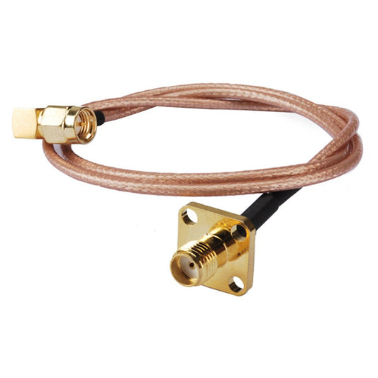 Pc-case 1ft Rf Electrical Wire Coaxial Cable Connector SMA Female Panel Mount to SMA Male Right Angle Assembly Pigtail Extension Rg316 30cm Copper