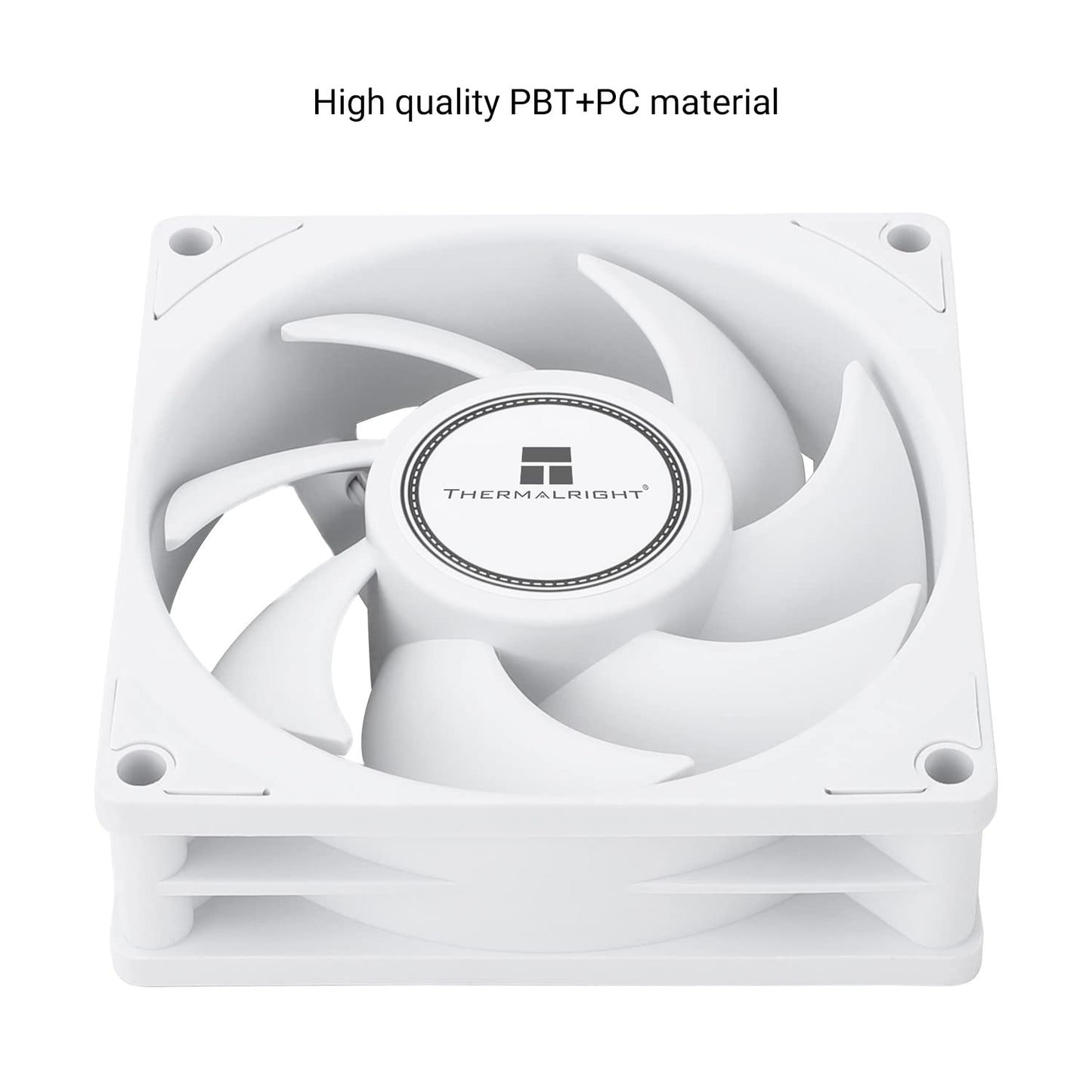 Thermalright TL-B8W CPU Fan, Computer Case Cooling Quiet 4pin PWM Fan, 80mm Silent PC Cooling, wtih 2200RPM Speed, Low Noise 24dba, Desktop CPU