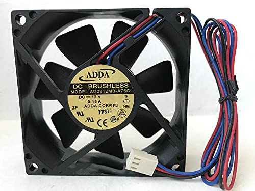 for ADDA 8025 AD0812MB-A76GL DC12V 0.15A 3-Wire Cooling Fan