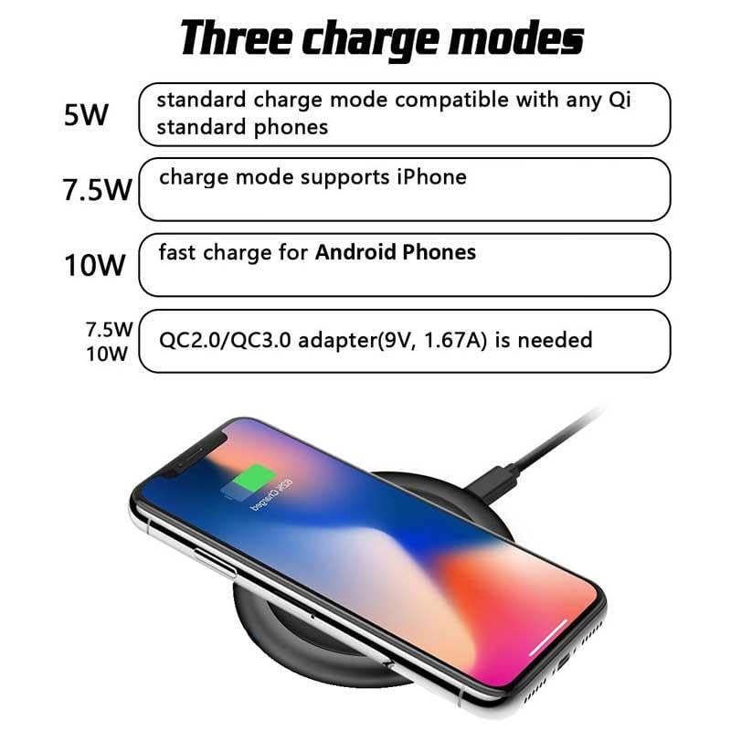 Wireless Charger Fast 7.5W and 10W Compatible with Sonim XP Pro, Charging Pad Slim