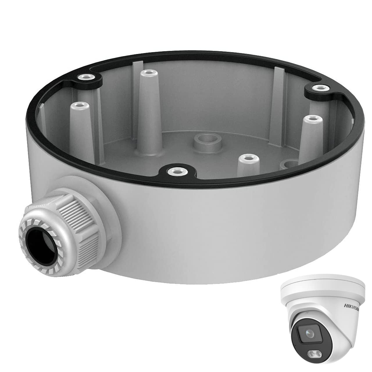 KENUCO DS-1280ZJ-DM21 CB140PT Junction Box for Cameras 5.4'' Conduit Base(1 Pack)