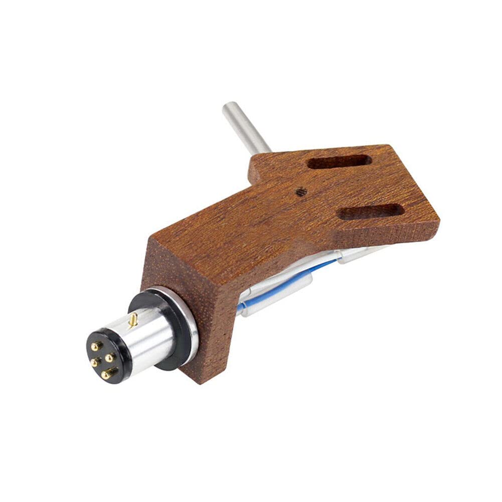 Wood Cartridge Phono Stand With Cable Leads For Turntable Phono Headshell Phono Needle Vinyl Player Cartridge Record Phonograph Holder Turntable